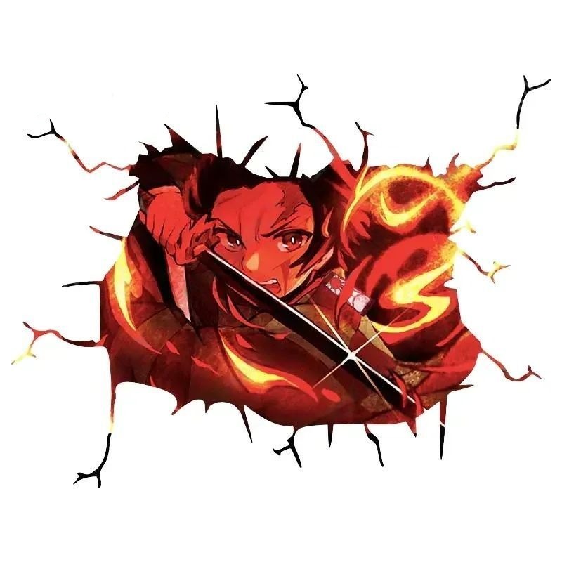 Demon Slayer 'Tanjiro | Fierce' Car Window Vinyl Sticker