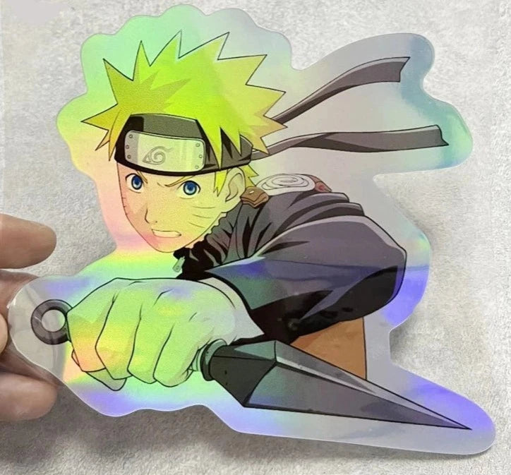 Naruto 'Holding Kunai | Reflective Laser' Vinyl Car Sticker