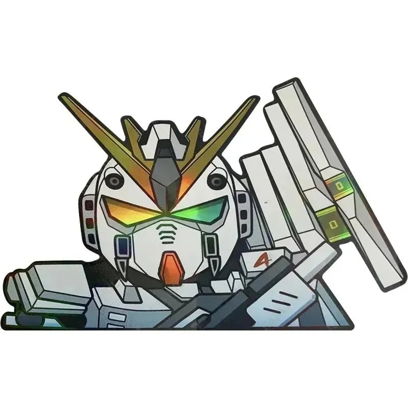 Mobile Suit 'Gundam Double Fin Funnel Type' Vinyl Car Peeker Sticker