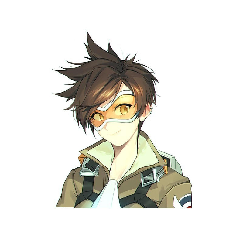 Overwatch 'Tracer | Smiling' Vinyl Car Peeker Sticker