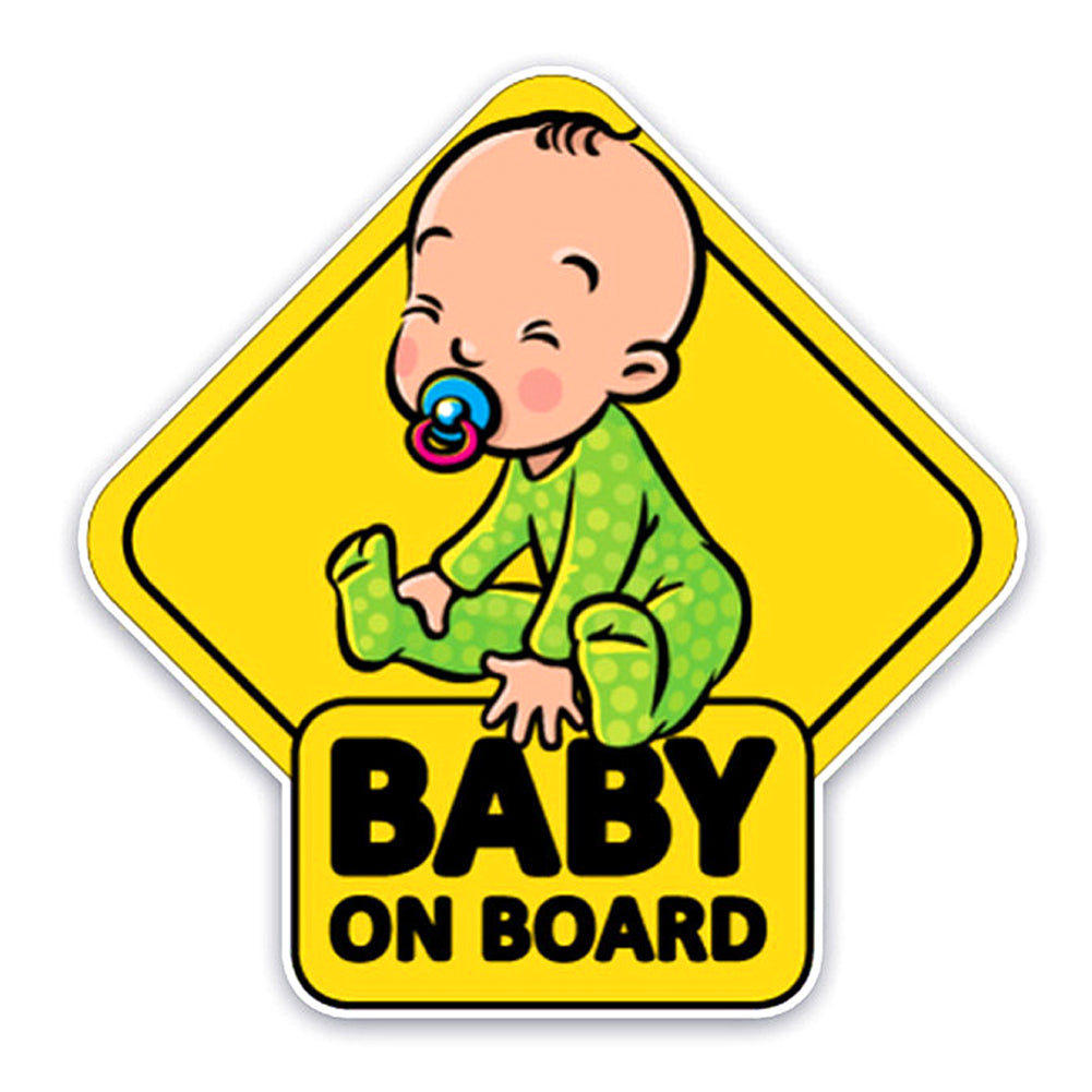 Baby On Board 'Happy Baby | Pacifier | Warning Sign' Vinyl Car Sticker