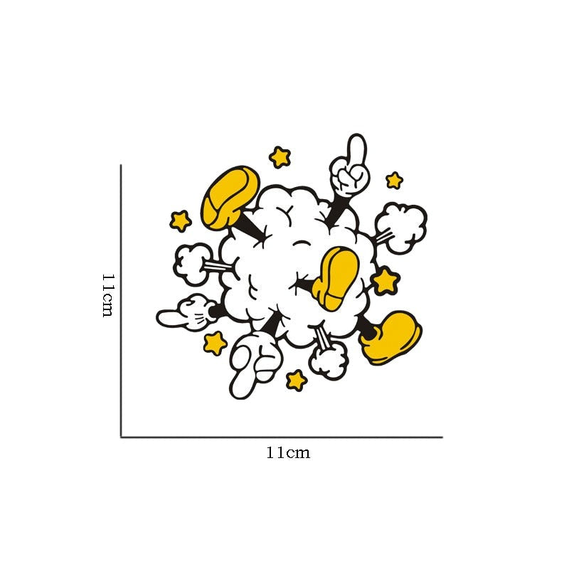 Mickey Mouse 'Fighting Cloud | F U' Vinyl Car Sticker