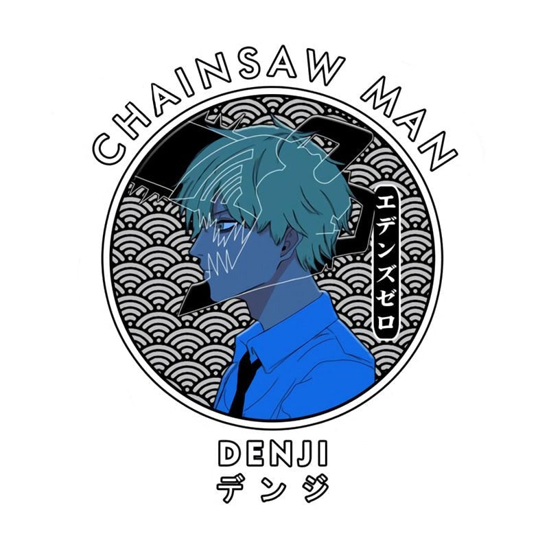 Chainsaw Man 'Denji | Seigaiha Wave | Side View' Vinyl Car Sticker
