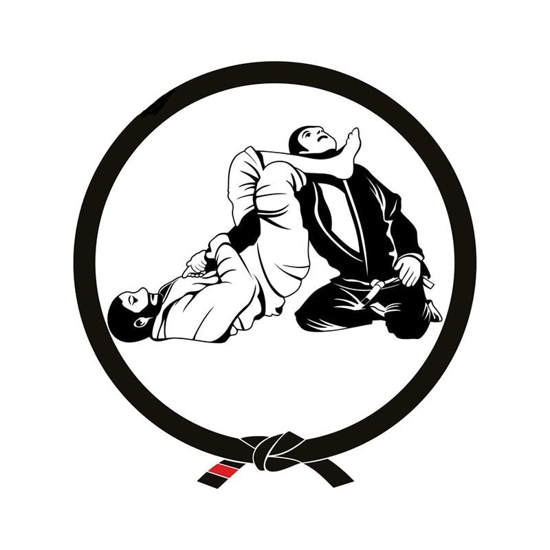 Jiu Jitsu 'Fighting | Round Belt Knot' Vinyl Car Sticker