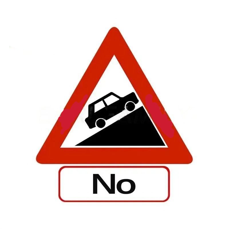 Steep Ascent 'No | Car' Vinyl Car Sticker