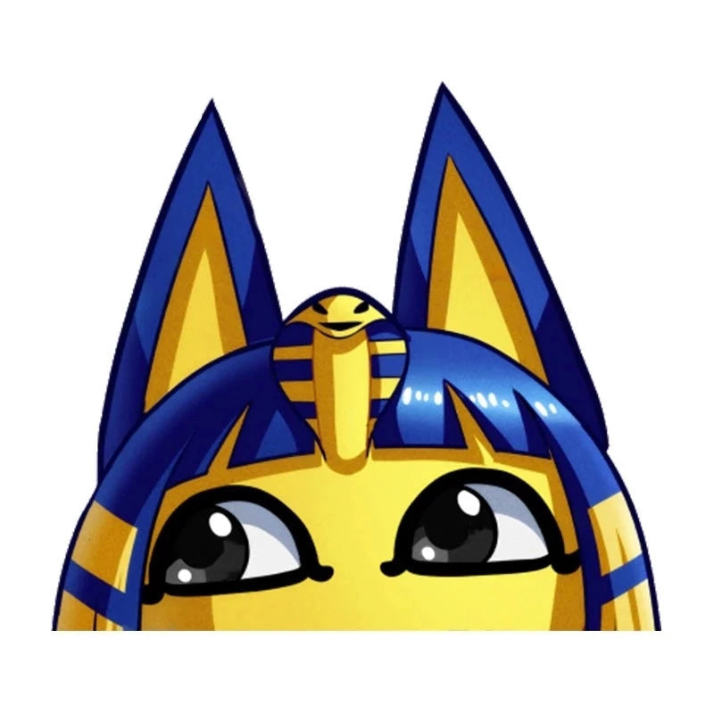 Animal Crossing 'Ankha | Waiting' Vinyl Car Peeker Sticker