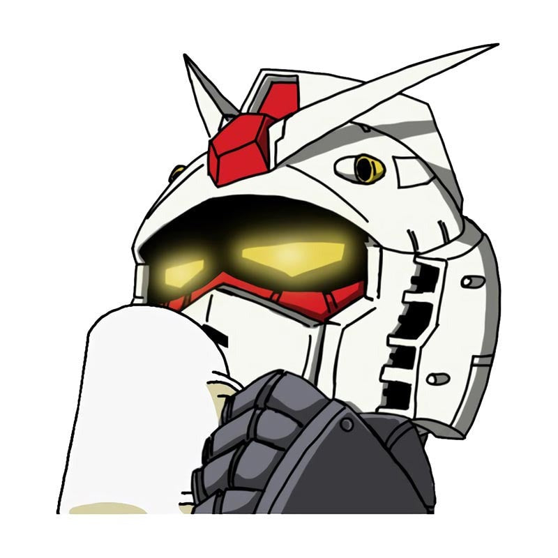 Mobile Suit 'RX-78-2 Gundam | Drinking' Vinyl Car Peeker Sticker