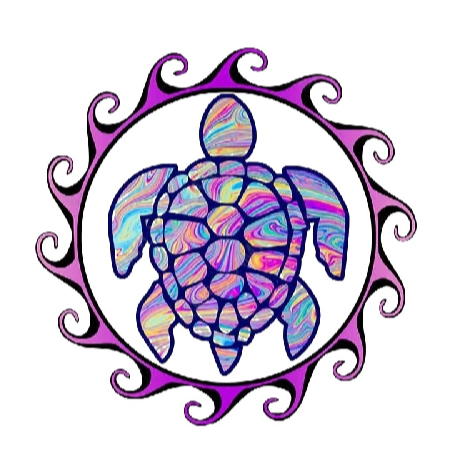 Tribal Sea Turtle Sun 'Colorful' Vinyl Car Sticker