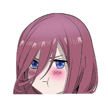 The Quintessential Quintuplets 'Miku | Chubby Cheeks' Vinyl Car Peeker Sticker