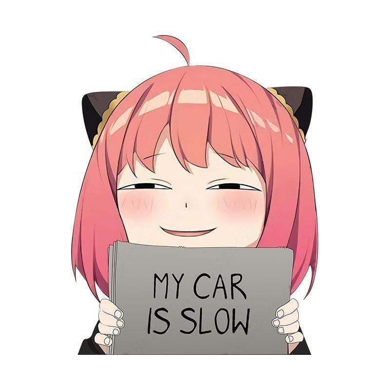 Spy x Family 'Anya | My Car Is Slow | Blushed' Vinyl Car Peeker Sticker