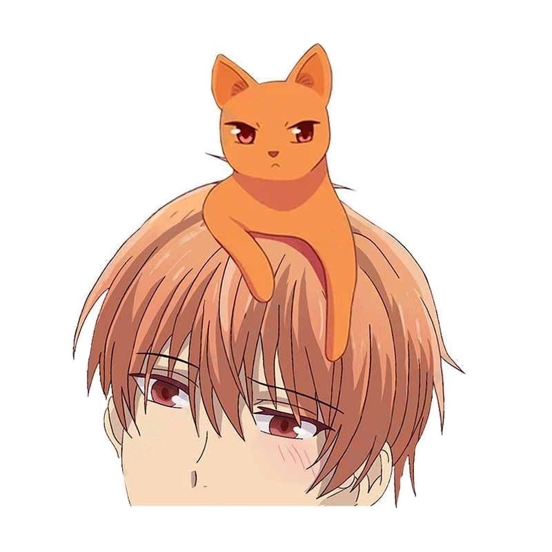 Fruits Basket 'Kyo And Cat | Look Up' Vinyl Car Peeker Sticker