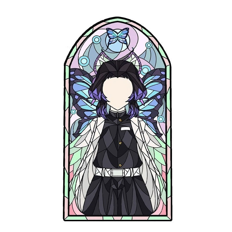 Demon Slayer 'No Face Shinobu | Stained Glass' Vinyl Car Sticker