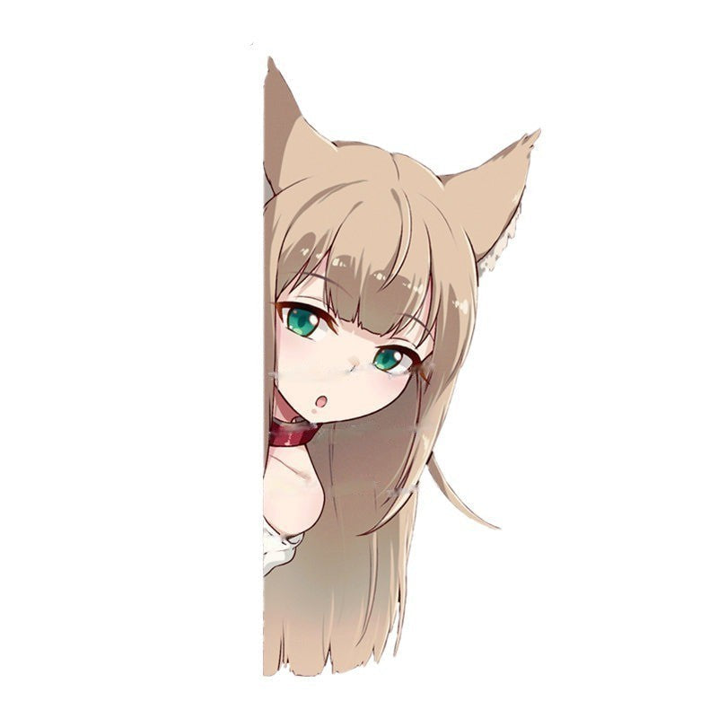 Kinako 'Pretty' Vinyl Car Peeker Sticker