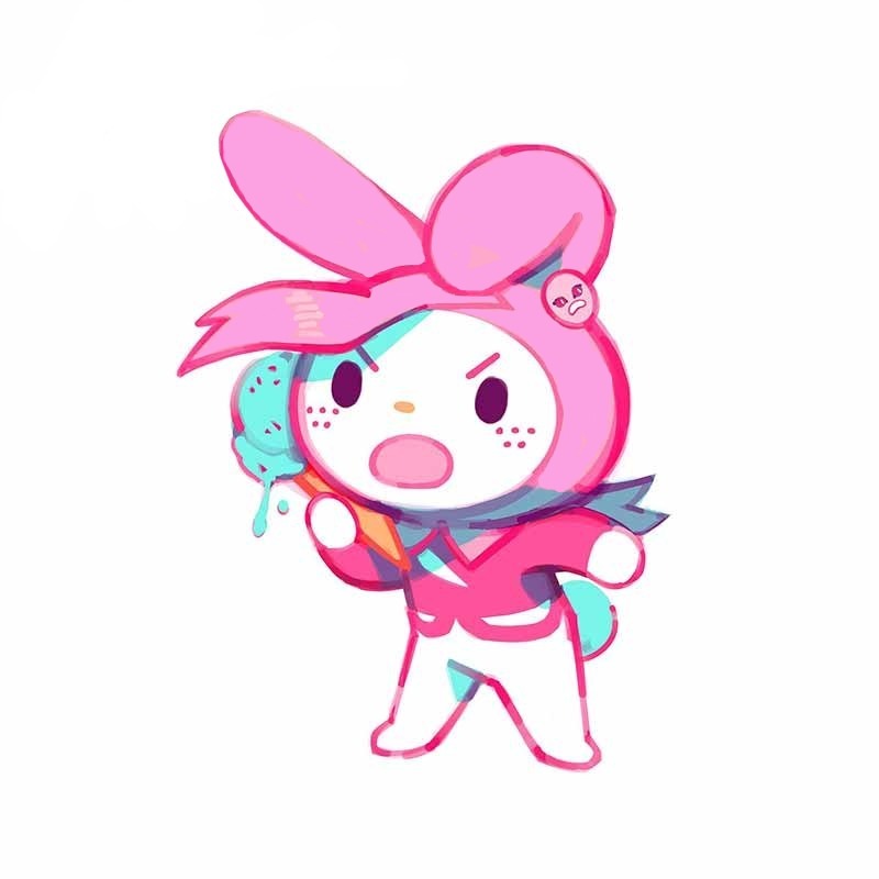 My Melody x Vinegar Doppio Vinyl Car Sticker