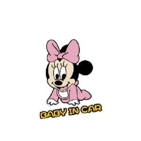 Mickey Mouse 'Baby Minnie | Crawling' Vinyl Car Sticker