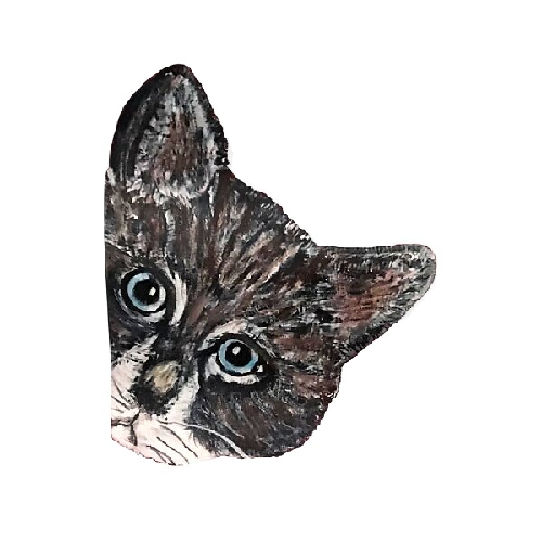 Cute 'Peeking Cat' Vinyl Car Peeker Sticker