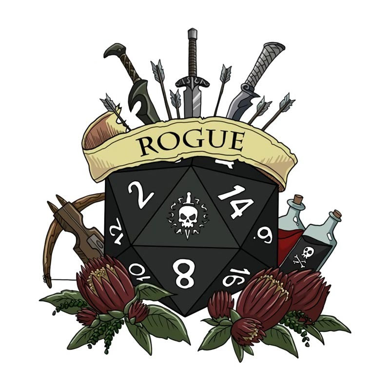 Dungeons & Dragons 'Rogue Dice' Vinyl Car Sticker