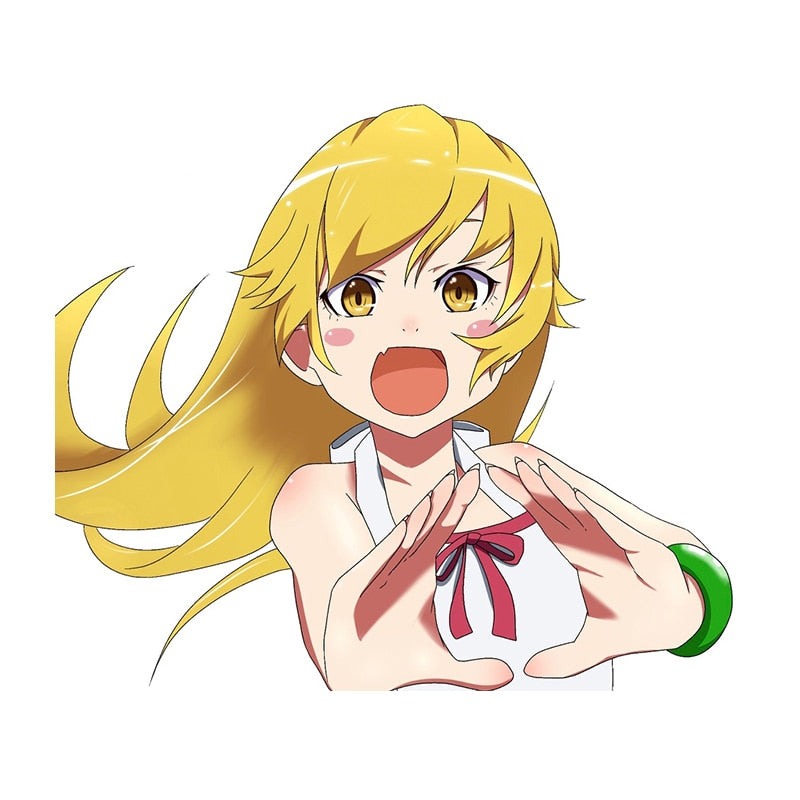 Monogatari Series 'Shinobu Oshino | Shouting' Vinyl Car Sticker