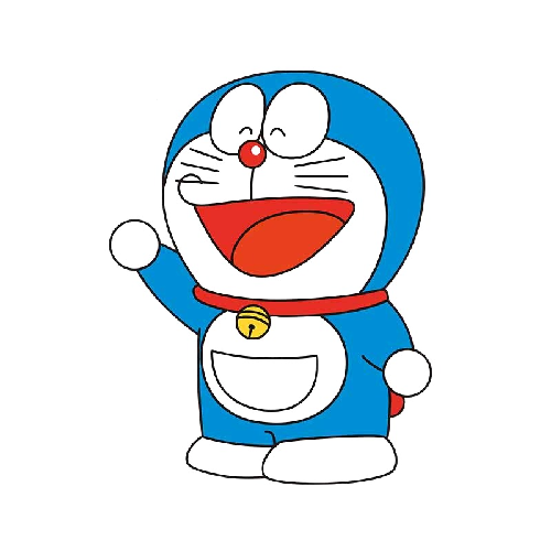 Doraemon 'Happy | Left' Vinyl Car Sticker