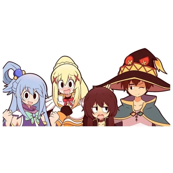 KonoSuba 'Kazuma and Shocked Friends' Vinyl Car Peeker Sticker