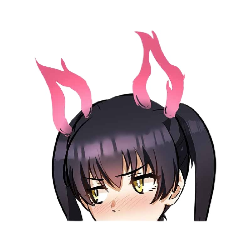 Fire Force 'Tamaki Kotatsu | Sad' Vinyl Car Peeker Sticker