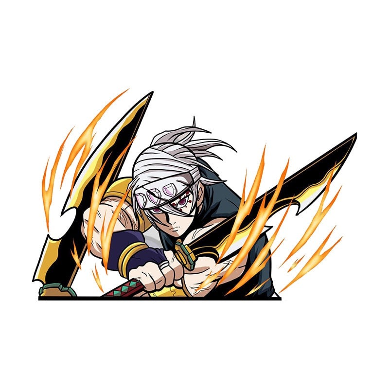 Demon Slayer 'Tengen | Wielding Cleavers Nichirin' Vinyl Car Sticker