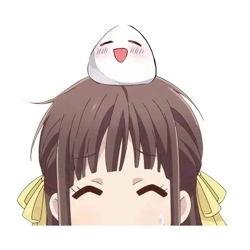 Fruits Basket 'Tohru And Rice Ball | Happy' Vinyl Car Peeker Sticker