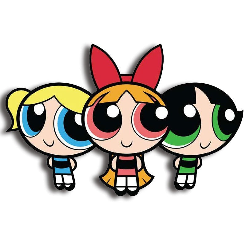 The Powerpuff Girls 'Blossom | Bubbles | Buttercup' Vinyl Car Sticker