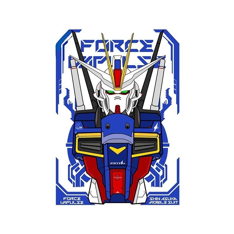 Mobile Suit 'Force Impulse Gundam' Vinyl Car Sticker