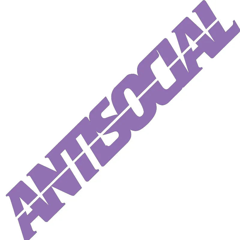 Cool 'Antisocial | Lined Font' Vinyl Car Sticker