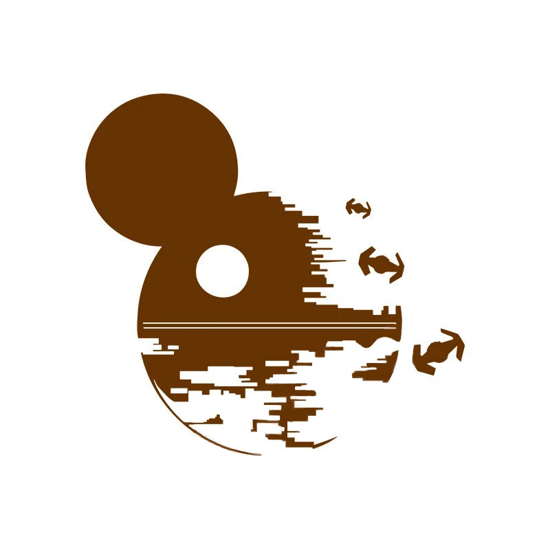 Star Wars 'Mickey Death Star and Tie Fighters' Vinyl Car Sticker