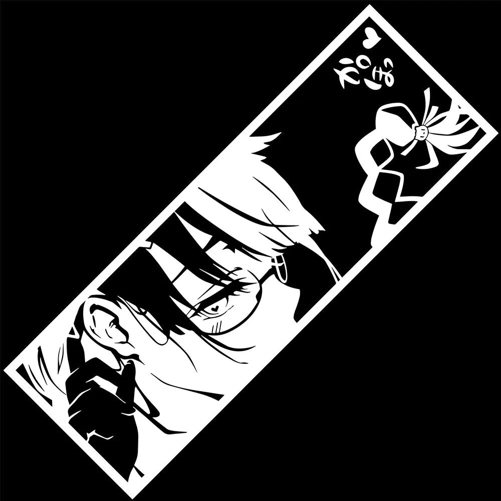 Monogatari Series 'Tsubasa Hanekawa | Side View' Vinyl Car Peeker Sticker