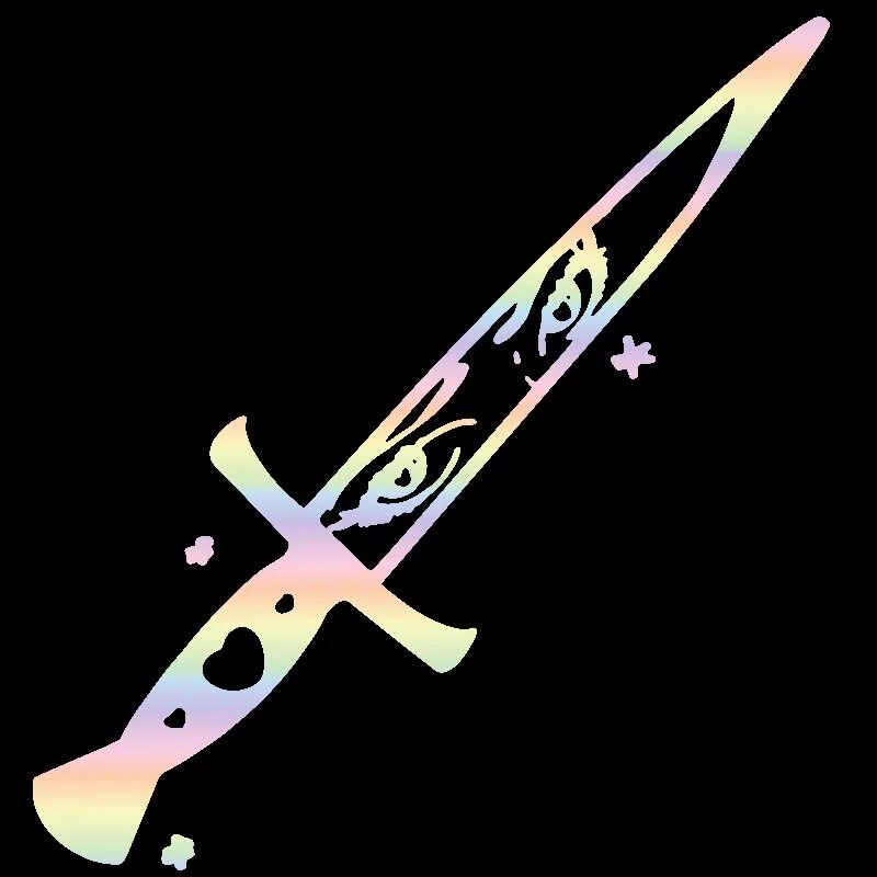 Anime Knife 'Kawaii | Eye' Vinyl Car Sticker