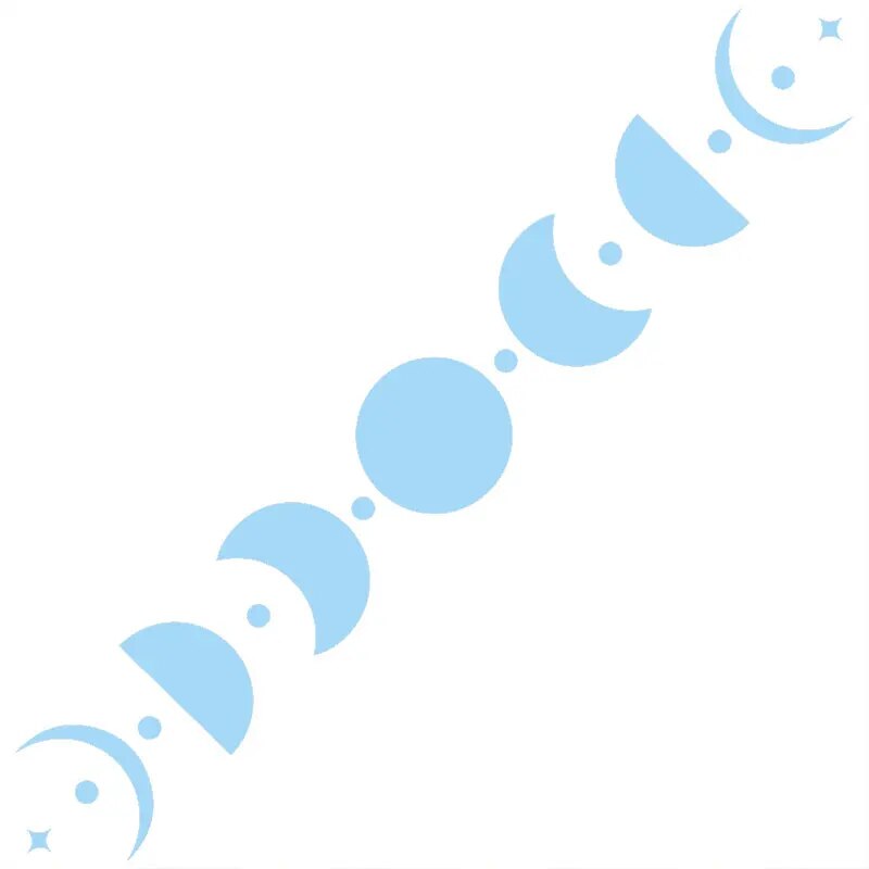 Space 'Moon Phases' Vinyl Car Sticker