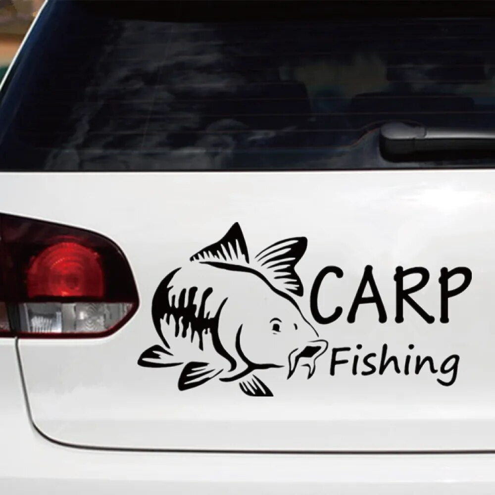 Fish 'Carp Fishing' Vinyl Car Sticker