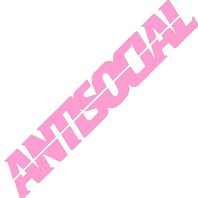 Cool 'Antisocial | Lined Font' Vinyl Car Sticker