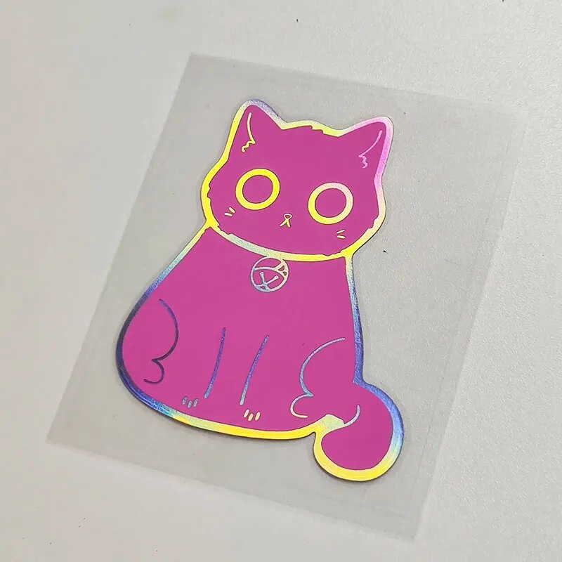 Cute 'Holographic Cat' Vinyl Car Sticker