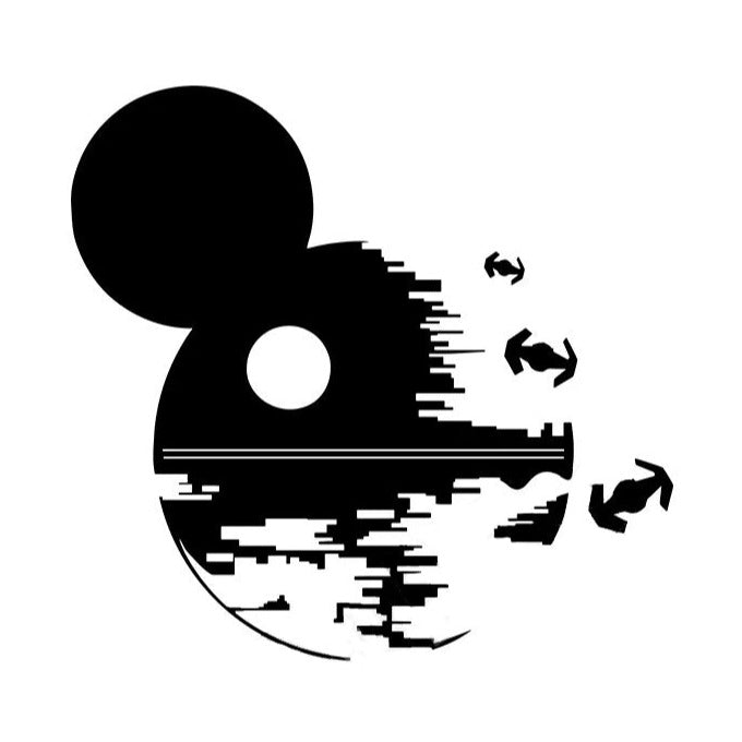 Star Wars 'Mickey Death Star and Tie Fighters' Vinyl Car Sticker