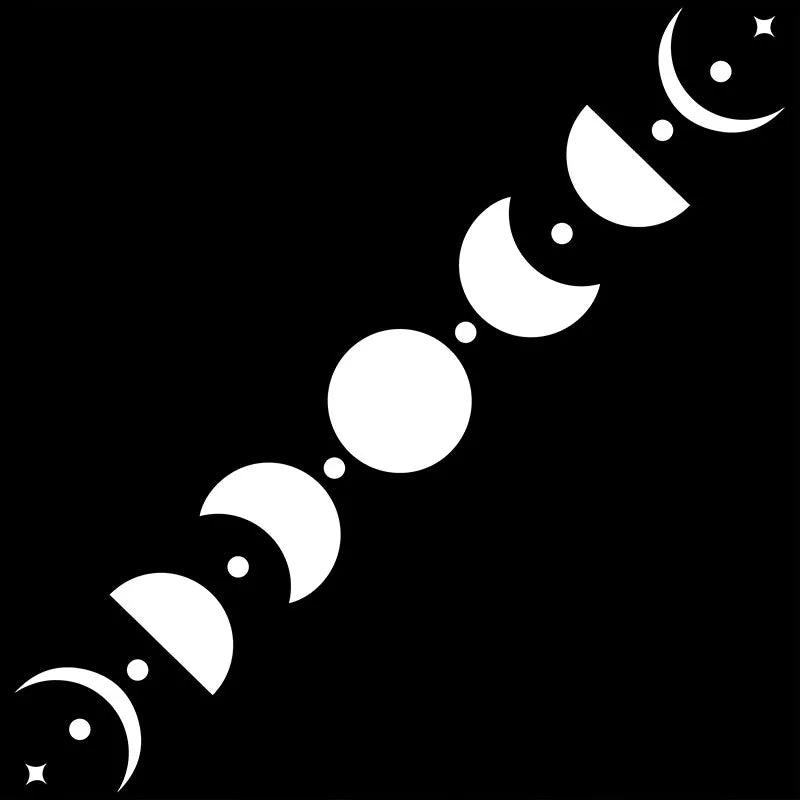 Space 'Moon Phases' Vinyl Car Sticker