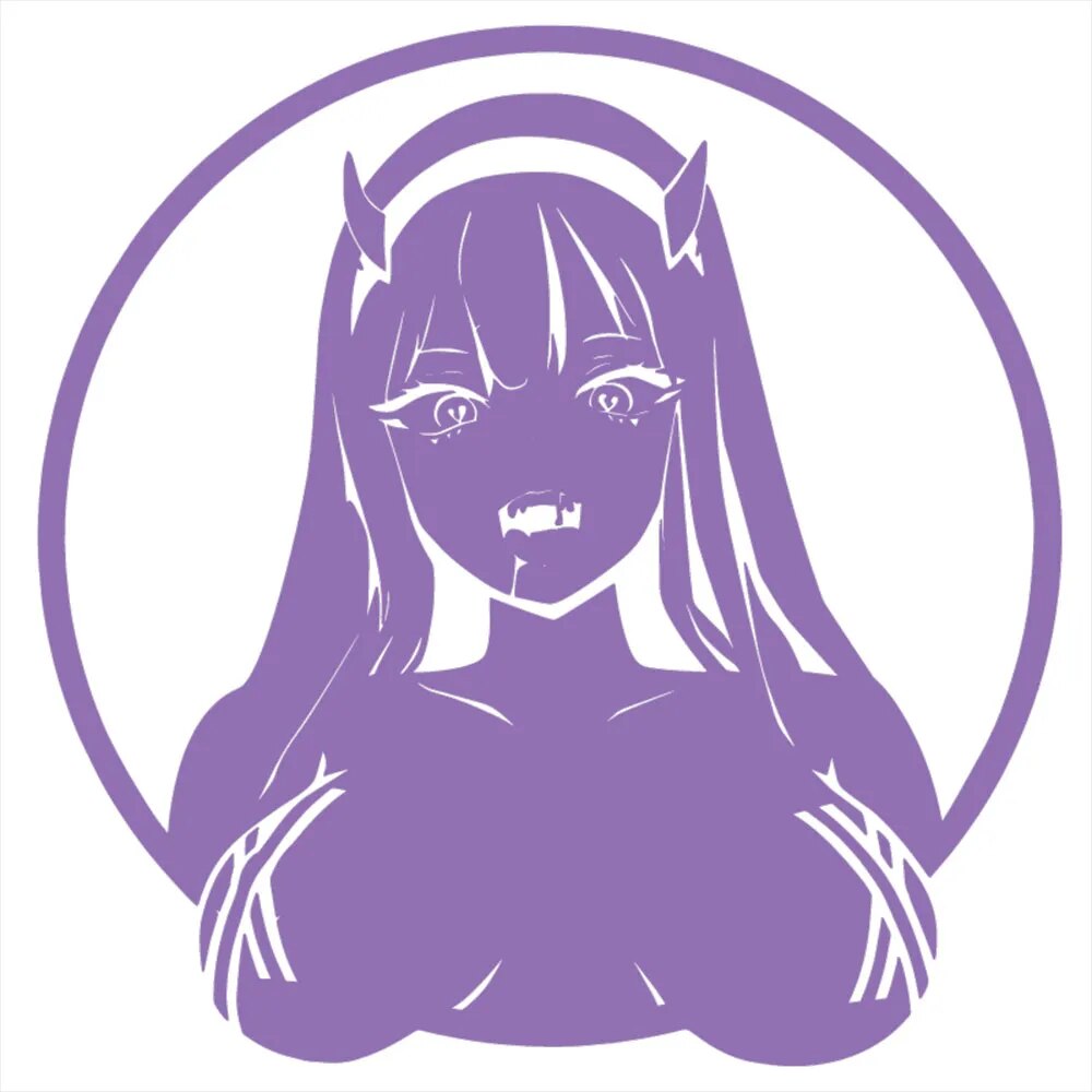 Darling In The Franxx 'Zero Two | Dripping Blood' Vinyl Car Sticker