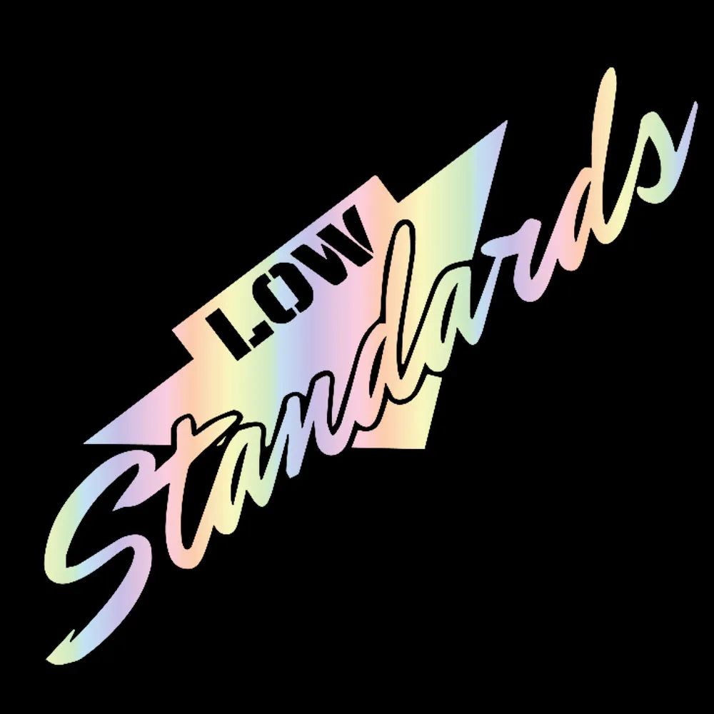 Cool 'Low Standards | Arrow Down' Vinyl Car Sticker