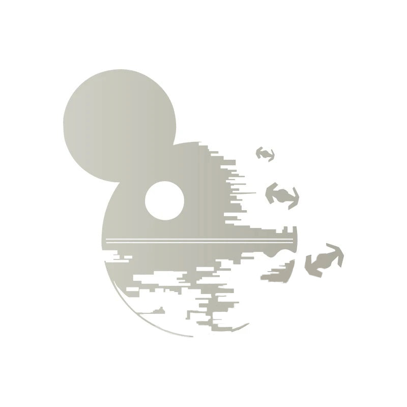 Star Wars 'Mickey Death Star and Tie Fighters' Vinyl Car Sticker