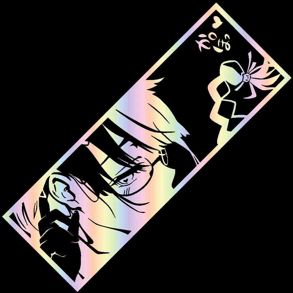 Monogatari Series 'Tsubasa Hanekawa | Side View' Vinyl Car Peeker Sticker