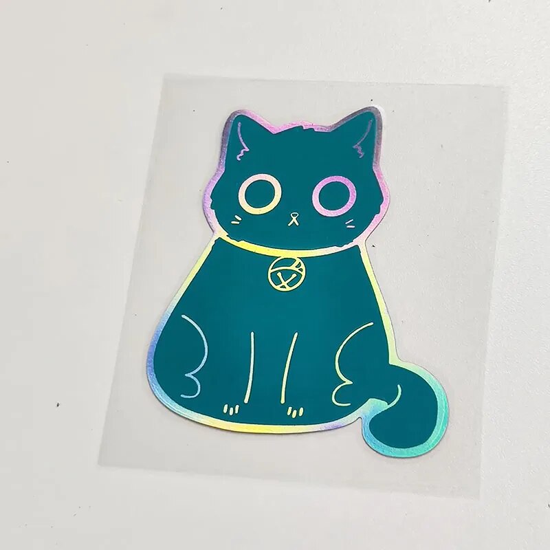 Cute 'Holographic Cat' Vinyl Car Sticker