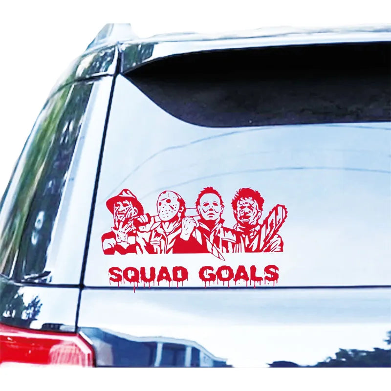 Classic Horror Killers 'Squad Goals' Vinyl Car Sticker