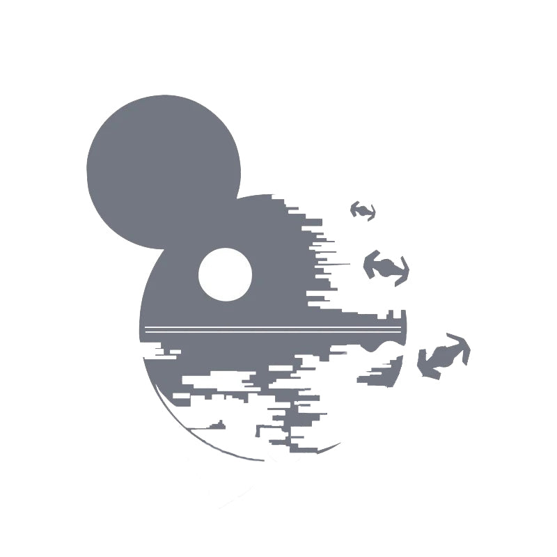 Star Wars 'Mickey Death Star and Tie Fighters' Vinyl Car Sticker