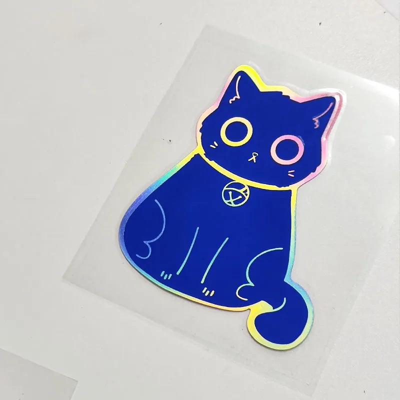 Cute 'Holographic Cat' Vinyl Car Sticker