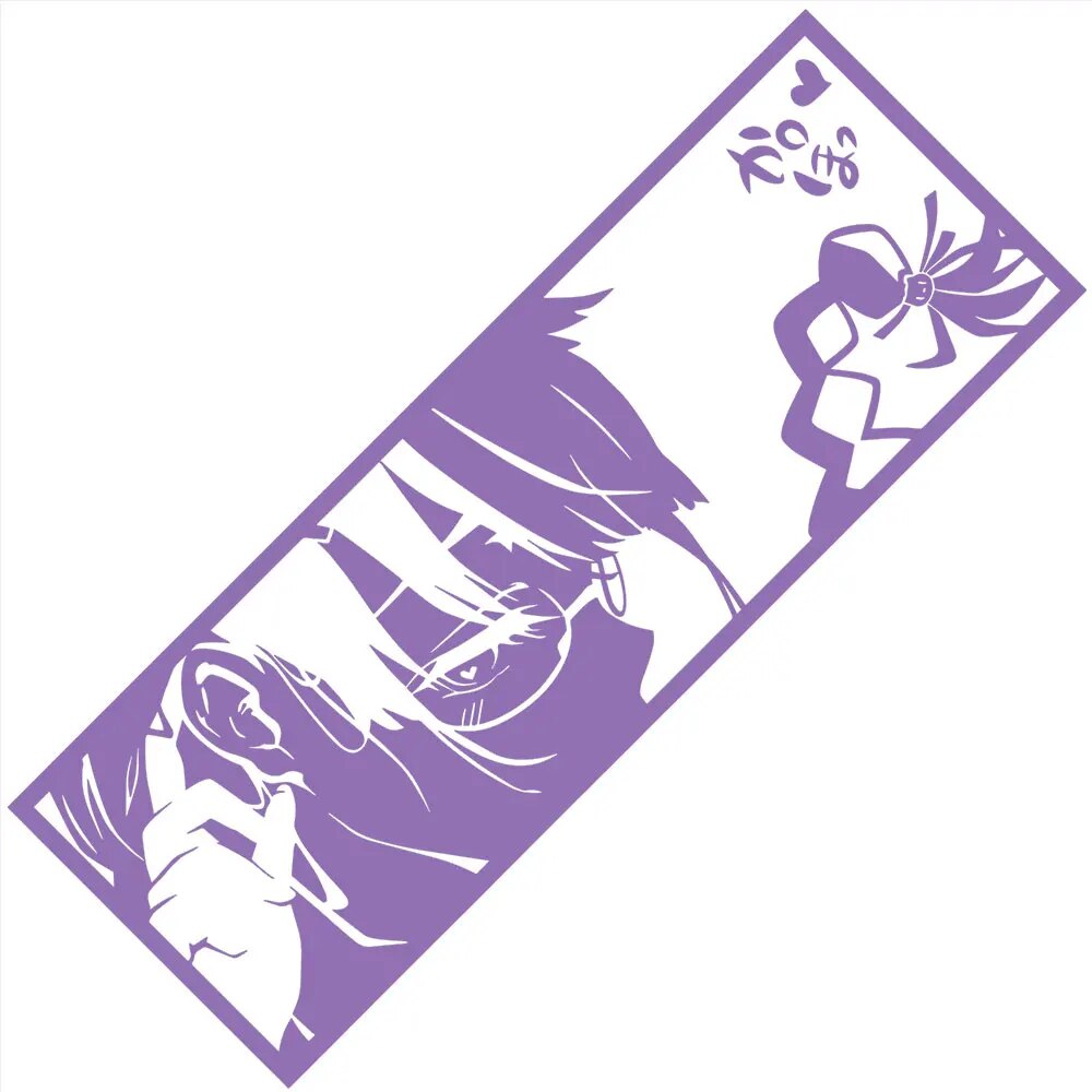 Monogatari Series 'Tsubasa Hanekawa | Side View' Vinyl Car Peeker Sticker