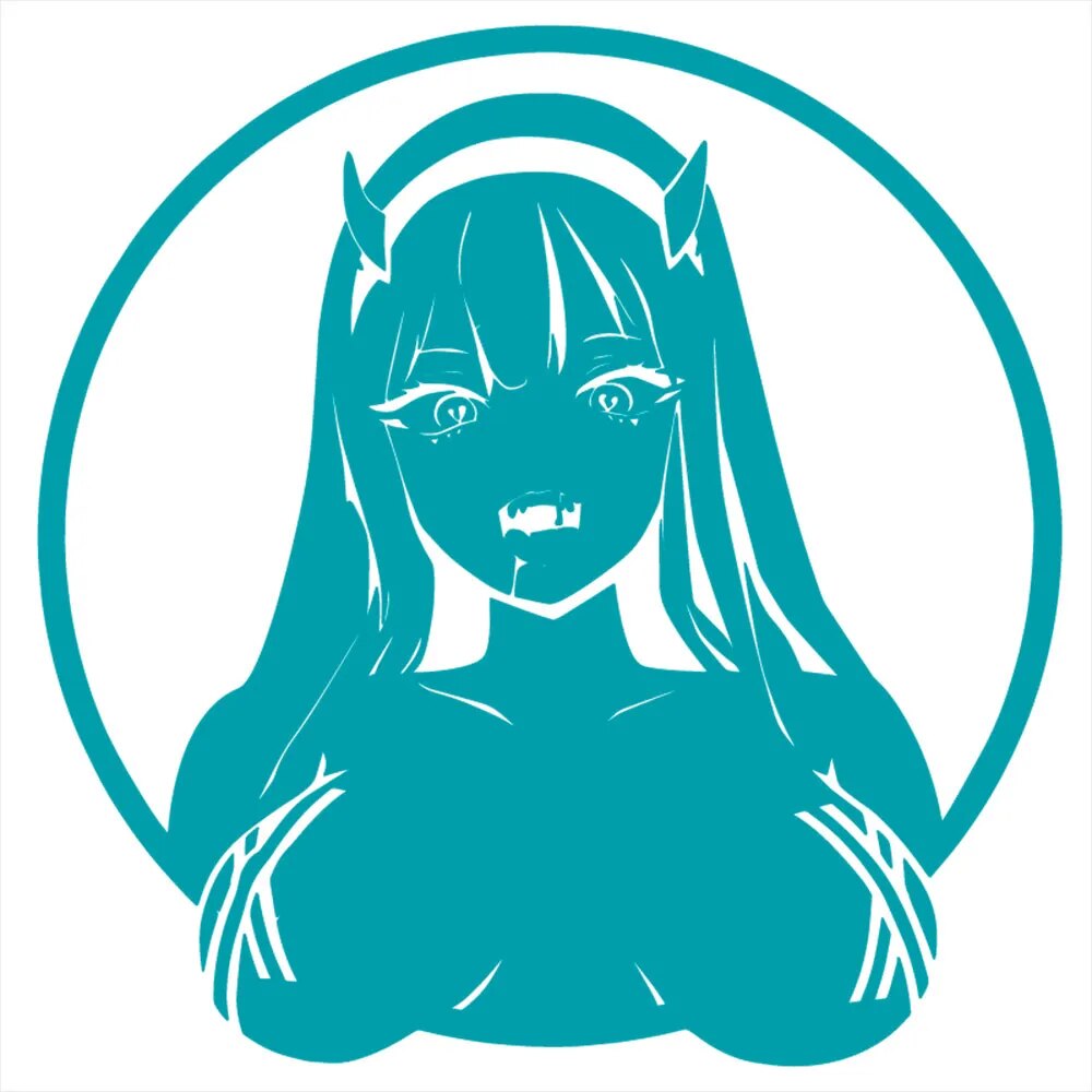 Darling In The Franxx 'Zero Two | Dripping Blood' Vinyl Car Sticker