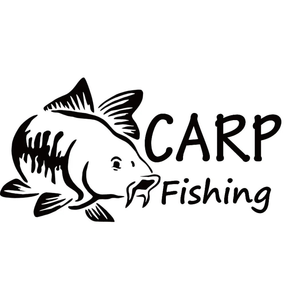 Fish 'Carp Fishing' Vinyl Car Sticker